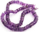 1 Strand Amethyst Faceted Heishi Wheel Rondelles Beads - Semi Precious Gemstone Wheel , Tyre shape Roundelles Beads  - 6mm-10mm 15 Inches BR02013