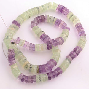 1  Long Strand Mix Stone Faceted Heishi Rondelles Beads - Semi Precious Gemstone Wheel, Tyre Shape Rondelles Beads- 8mm-10mm -18 Inches BR4224