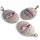 1 PC Pave Diamond Ruby Lips Charm 925 Sterling Silver - Pave Diamond Pendant - 43mmx26mm PDC00113 - Tucson Beads