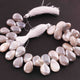 1  Strand Gray Silverite Smooth Briolettes - Pear Shape Briolettes - 9mmx6mm-16mmx10mm- 8 Inches BR01879 - Tucson Beads