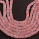 1 Strand Rose Quartz Faceted Heishi Wheel Briolettes -  Semi Precious Gemstone Tyre Shape Briolettes Beads - 6mm-7mm- 16 Inches BR01253