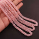 1 Strand Rose Quartz Faceted Heishi Wheel Briolettes -  Semi Precious Gemstone Tyre Shape Briolettes Beads - 6mm-7mm- 16 Inches BR01253