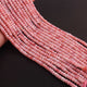 1 Strand Pink Opal  Faceted Roundells Shape- Semi Precious Gemstone Pink Opal Roundells Beads- 5mm-6mm-12 Inches BR01436