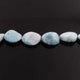 1 Strand Larimar Tumble Smooth Briolettes -Semi Precious Gemstone Nuggets Beads- 17mmx16mm-24mmx16mm- 8.5 Inches- BR01781