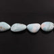 1 Strand Larimar Tumble Smooth Briolettes -Semi Precious Gemstone Nuggets Beads- 22mmx17mm-28mmx18mm- 8.5 Inches- BR01780