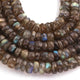 1 Strand Labradorite Faceted Rondelles-Semi Precious Gemstone Labredorite Rondelles Beads- 9mm-10mm-8 Inches- BR01784