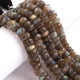 1 Strand Labradorite Faceted Rondelles-Semi Precious Gemstone Labredorite Rondelles Beads- 9mm-10mm-8 Inches- BR01784