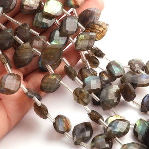 1 Strand Labradorite Faceted Marquise Shape Briolettes  -Semi Precious Gemstone Marquise Shape Briolettes Beads 17mmx12mm-20mmx13mm -8 Inches BR03696