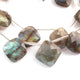 1 Strand Labradorite Faceted Cushion Shape Briolettes  -Semi Precious Gemstone Cushion Shape Briolettes Beads 12mmx12mm-14mmx13mm -8.5 Inches BR03692