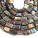 1 Strand Labradorite Faceted Tumble Shape Briolettes  -Semi Precious Gemstone Tumble Shape Briolettes Beads 10mmx9mm-13mmx10mm -10 Inches BR03699