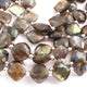 1 Strand Labradorite Faceted Cushion Shape Briolettes  -Semi Precious Gemstone Cushion Shape Briolettes Beads 13mmx13mm-14mmx14mm -8 Inches BR03700