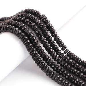 1 Long Strand Black Onyx Faceted Rondelles -   8mm 13.5 Inches BR2104