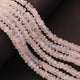 1 Strand White Rainbow Moonstone Faceted Rondelles Beads 5mm-6mm 17 Inches BR2106