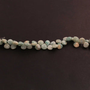 1 Strand Amazonite  Faceted Heart Briolettes - Amazonite Heart Shape Briolettes  8mmx7mm-13mmx9mm 7 Inches BR2113