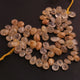 1 Strand Golden Rutile Faceted Briolettes -Pear Shape Briolettes - 15mmx7mm - 8 Inches BR2130