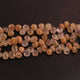 1 Strand Golden Rutile Faceted Briolettes -Pear Shape Briolettes - 15mmx7mm - 8 Inches BR2130