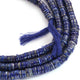 1 Long Strand Lapis Lazuli Faceted Heishi Briolettes - Wheel Beads  6mmx10mm 13 Inches BR2122