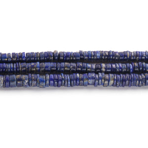 1 Long Strand Lapis Lazuli Faceted Heishi Briolettes - Wheel Beads  6mmx10mm 13 Inches BR2122