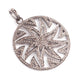 1 Pc Pave Diamond Round Shape Star Pendant Over 925 Sterling Silver- Necklace Pendant 45mmx40mm PD102