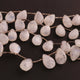 1 Strand White Rainbow Moonstone Faceted Briolettes  -Pear Drop Briolettes  17mmx14mm-12mmx12mm 8 Inches BR2147