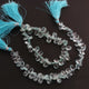 1 Strand Aquamarine Faceted Briolettes - Pear Shape Briolettes - 7mmx5mm-13mmx8mm-7.5 Inches BR2150