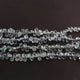 1 Strand Aquamarine Faceted Briolettes - Pear Shape Briolettes - 7mmx5mm-13mmx8mm-7.5 Inches BR2150