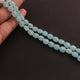 1 Long Strand Aqua Chalcedony  Smooth Briolettes -Oval Shape Briolettes - 7mmx6mm-9mmx7mm - 12.5 Inches BR2144