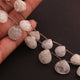 1 Strand White Rainbow Moonstone Faceted Briolettes  -Heart Shape Briolettes  17mmx10mm-12mmx12mm 7 Inches BR2149