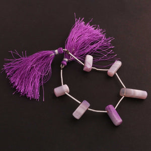 1 Strand Shaded Purple Chalcedony Smooth Briolettes - Fancy Shape  Briolettes - 12mmx6mm-23mmx6mm - 6 Inches BR2165