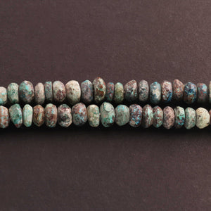 1 Strand Chrysocolla Faceted   Rondelles 6mm-8mm 10 Inches BR2180