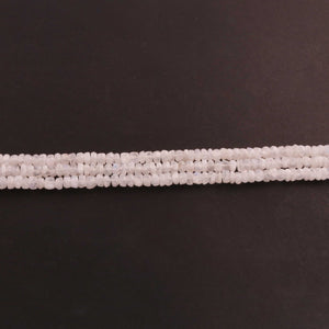 1 Strand White Rainbow Moonstone Faceted Rondelles Beads 5mm-6mm 17 Inches BR2106