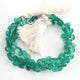 1  Strand Green Onyx Faceted Briolettes - Heart  Shape , Jewelry Making Supplies - 7mmx7mm -8mmx8mm , 9 Inches BR2190