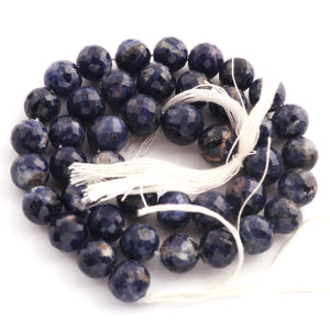 1 Strand Finest Quality Sodalite Faceted Ball Bead - Sodalite Ball Beads 8mm 14 Inches BR2185