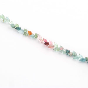 1 Strand Natural Multi Tourmaline Faceted Tear Drop Briolettes - Semi Precious Gemstone Water Drop- Beautiful Jewelry Making Briolettes Beads - 4mmx3mm-5mmx3mm - 6 Inches - BR3559