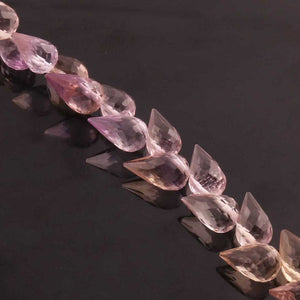 1 Strand Natural Ametrine Faceted Tear Drop Briolettes - Semi Precious Gemstone Water Drop- Beautiful Jewelry Making Briolettes Beads - 8mmx5mm-10mmx6mm - 7.5 Inches - BR3569