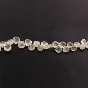 1 Strand Prehnite Faceted Briolettes - Heart Shape Briolettes -7mmx6mm-11mmx11mm - 8.5 inches BR02011