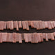 1 Strand Peach Moonstone Smooth Rectangle Briolettes 14mmx7mm -28mmx5mm  8 Inches BR2218