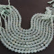 1 Strand Aqua Chalcedony Smooth Rondelles -Gemstone  Beads 7mm - 8 Inches BR2223