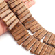 1 Strand Tiger Jasper Smooth Rectangle Briolettes  - Smooth Baguette Briolettes 24mmx9mm -35mmx9mm 10 Inches BR2246