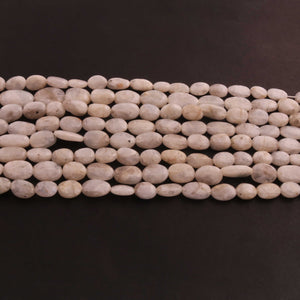 1 Long Strand White  Labradorite Smooth Briolettes - Oval Briolettes 11mmx9mm-9mmx5mm 13  Inches BR2235