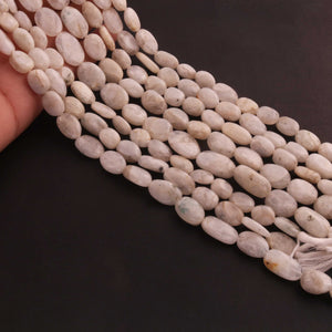 1 Long Strand White  Labradorite Smooth Briolettes - Oval Briolettes 11mmx9mm-9mmx5mm 13  Inches BR2235