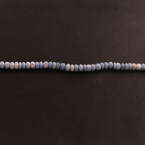 1 Strand Boulder Opal Smooth Rondelles  - Blue Oregon Beads - 8mm-9mm 14.5 Inches BR2238