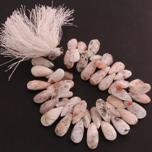 1 Strand Shaded Pink Opal Faceted Briolettes -Pear Shape  Briolettes - 23mmx10mm-15mmx9mm  - 8 Inches BR2232