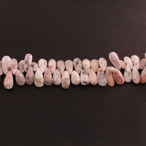 1 Strand Shaded Pink Opal Faceted Briolettes -Pear Shape  Briolettes - 23mmx10mm-15mmx9mm  - 8 Inches BR2232