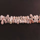 1 Strand Shaded Pink Opal Faceted Briolettes -Pear Shape  Briolettes - 23mmx10mm-15mmx9mm  - 8 Inches BR2232