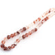 1 Strand Orange Rutile Faceted Round Ball Briolettes - Orange Rutile Briolettes 8mm 14 Inches BR2257