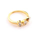 1 Pc Rose Cut Diamond  Yellow Gold Vermeil Ring - Polki Ring - PDC00471 - Tucson Beads