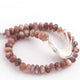 1 Strand Chocolate Moonstone Faceted Rondelles - 8mmx6mm- 9 Inches BR2277