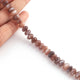 1 Strand Chocolate Moonstone Faceted Rondelles - 8mmx6mm- 9 Inches BR2277