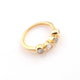 1 Pc Rose Cut Diamond  Yellow Gold Vermeil Ring - Polki Ring - PDC00472 - Tucson Beads